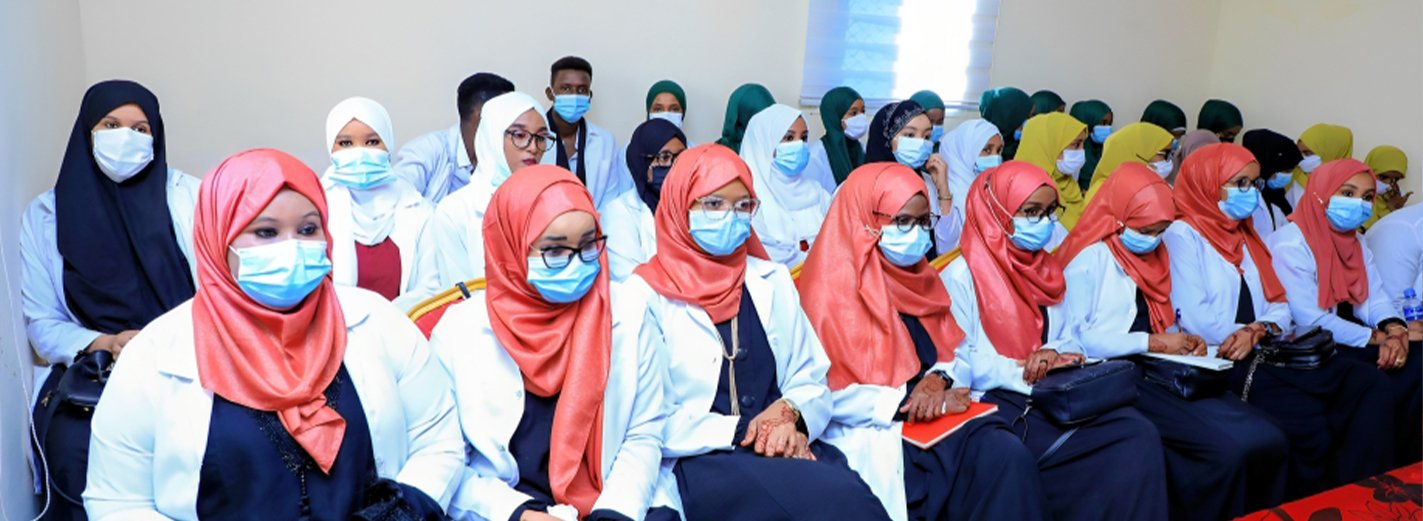 Nurse conducting a health check-up with a student